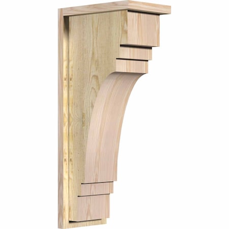 Ekena Millwork Pescadero Rough Sawn Corbel w/Backplate, Douglas Fir, 8"W x 12"D x 28"H COR08X12X28PEC01RDF